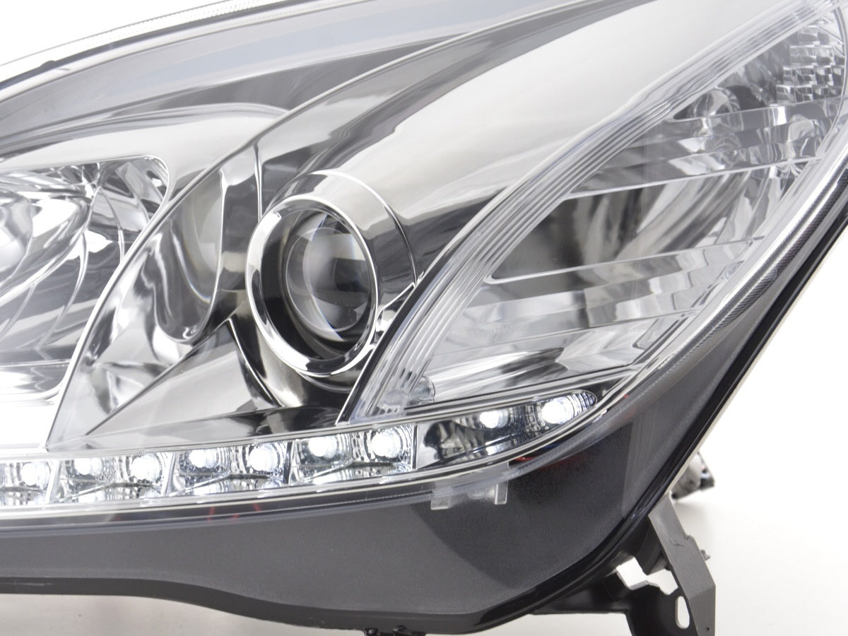 Scheinwerfer Set Daylight LED Tagfahrlicht Opel Astra H 04-09 chrom Scheinwerfer Set Daylight LED Tagfahrlicht Opel Astra H 04-09 chrom